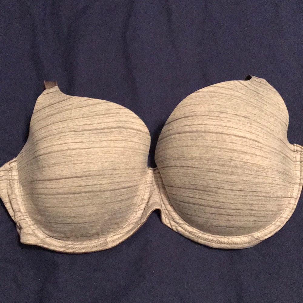 PINK Gray Bra Size 34 DDD